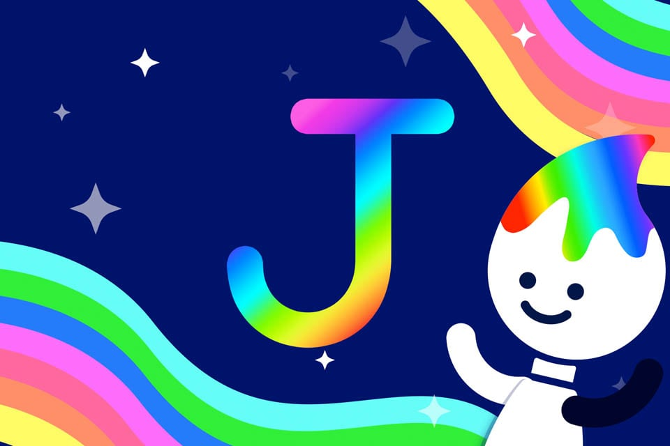 Rainbow Traceables: Letter J