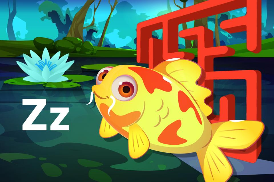 Letter Zz Koi Maze