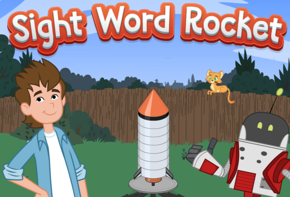 Sight Word Rocket fun rhyming sight word game from ABCmouse.com.