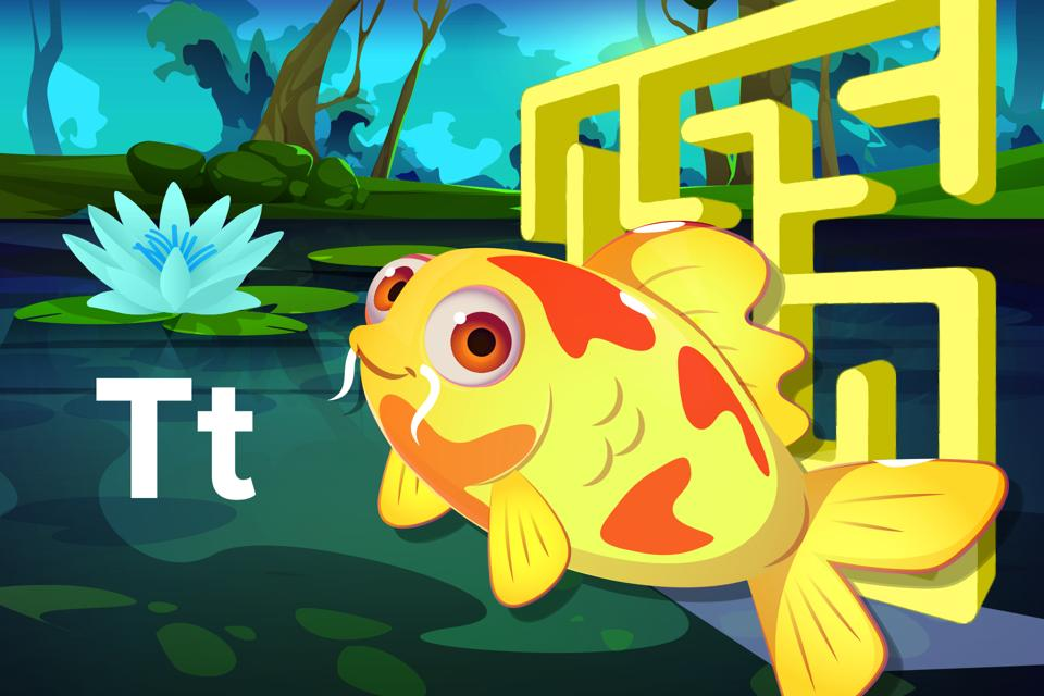 Letter Tt Koi Maze