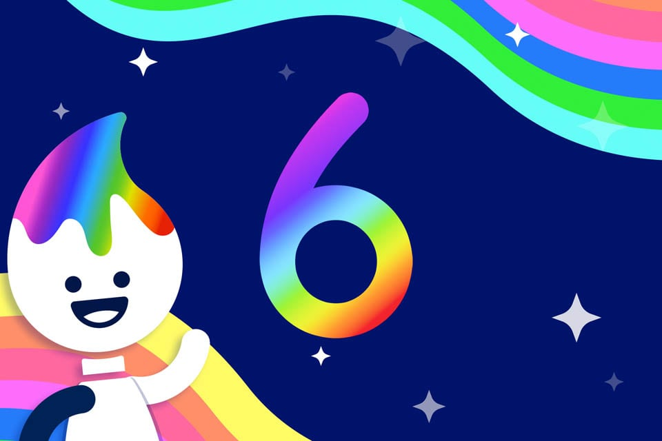 Rainbow Traceables: Number 6