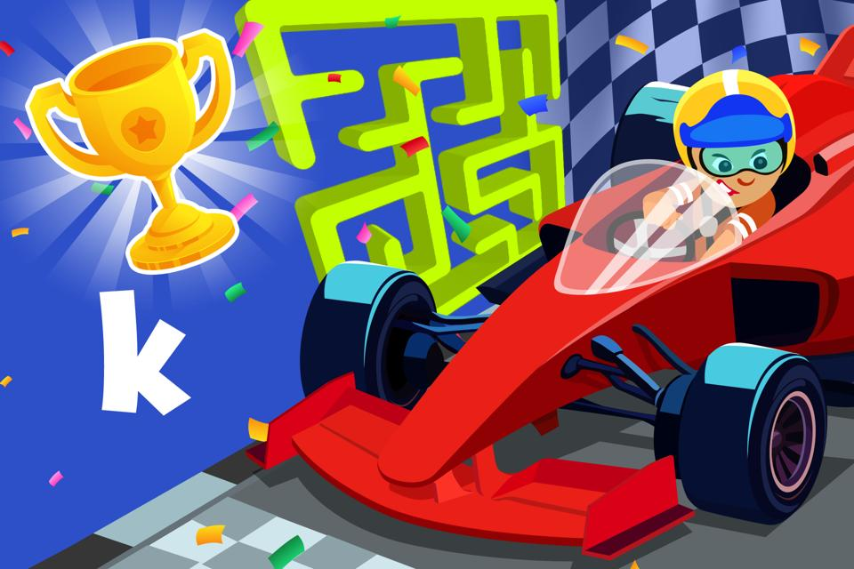 Letter k Race Maze