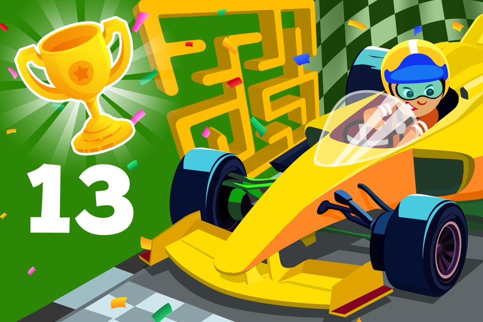 Number 13 Race Maze