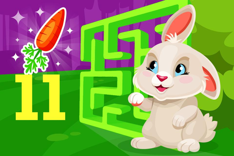 Bunny hop maze number 11 free game online for kids to play from ABCmouse.com.