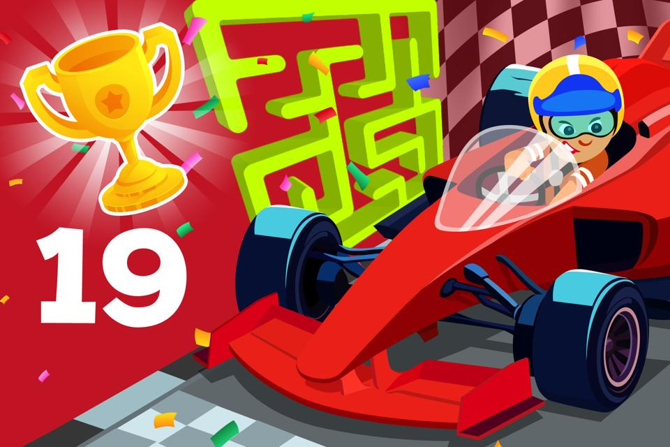 Number 19 Race Maze