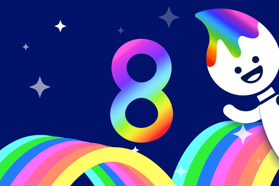 Rainbow Traceables: Number 8