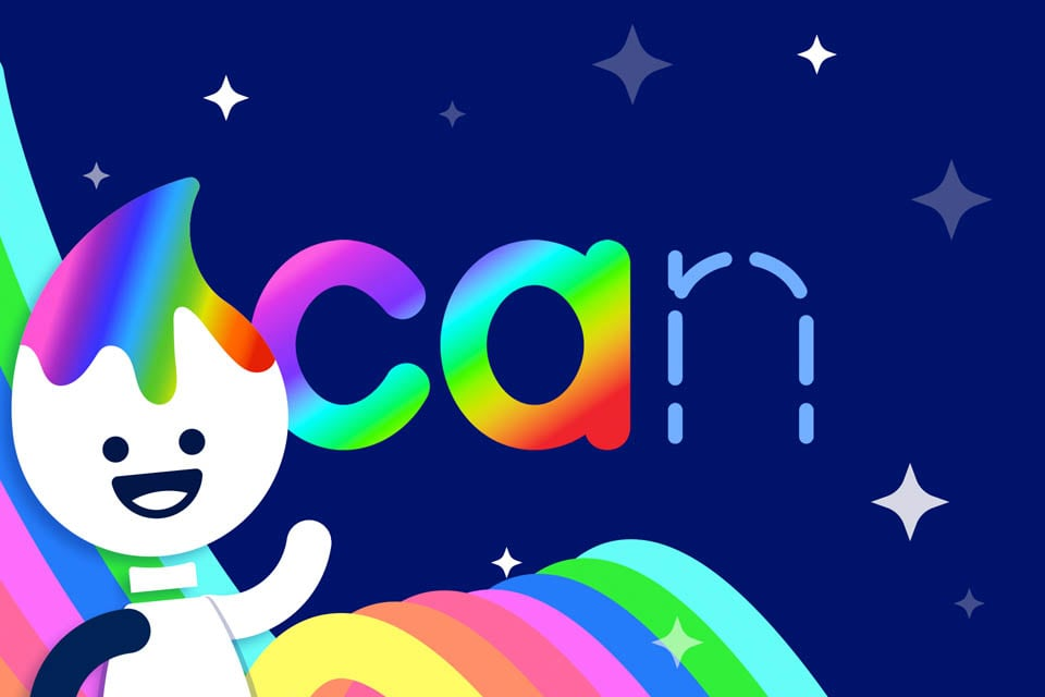 Rainbow Traceables: Sight Word “can”