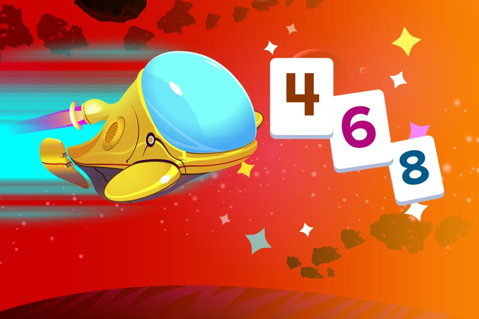 Fun skip counting by 2's game called galaxy dash from ABCmouse.com. 