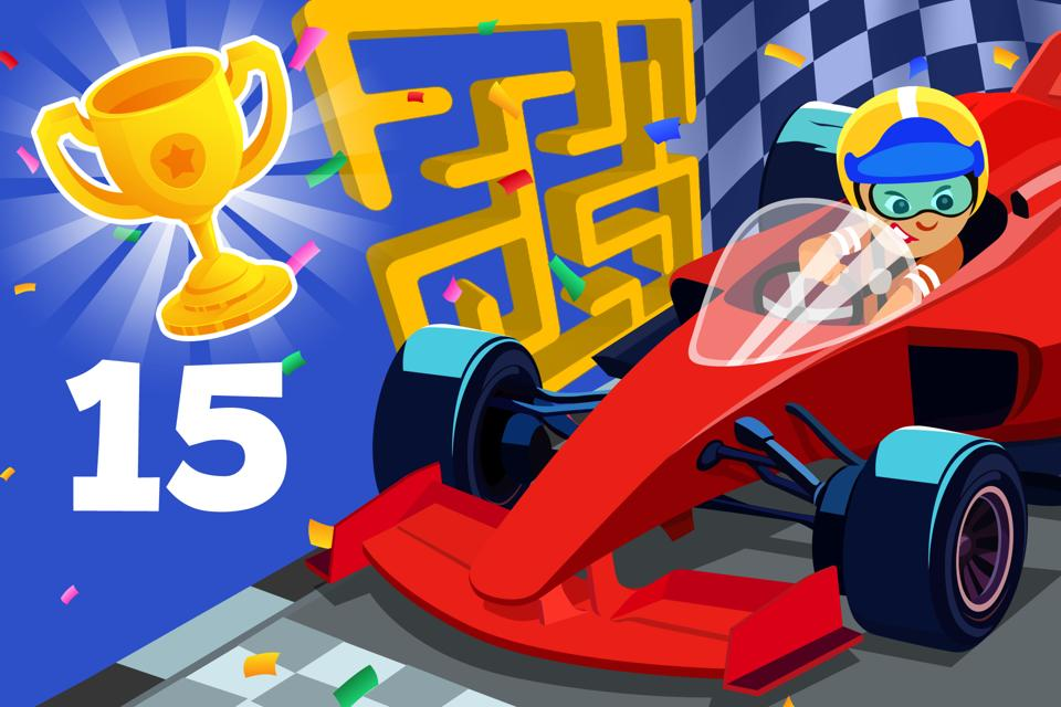 Number 15 Race Maze