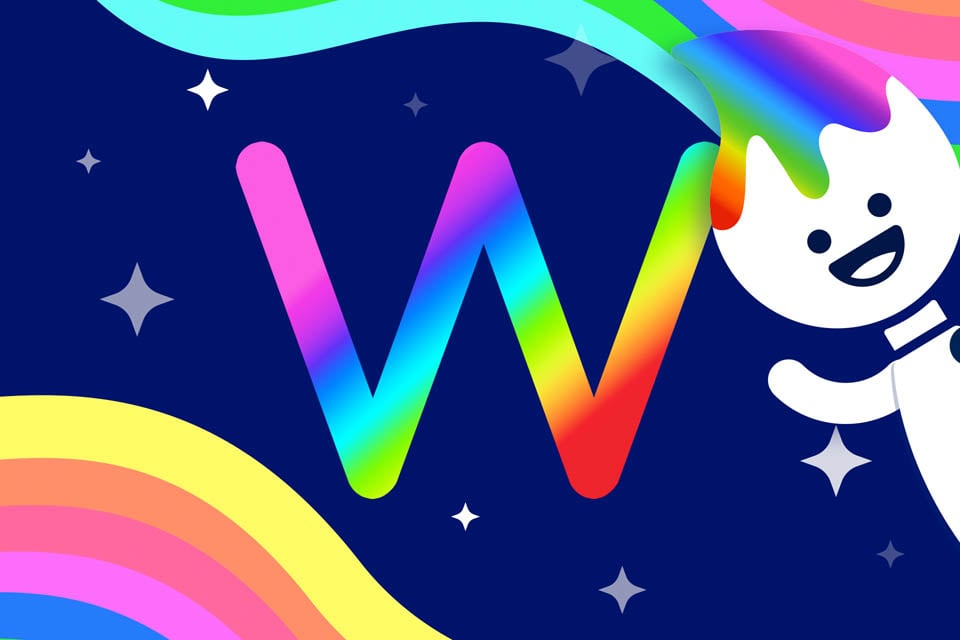 Rainbow Traceables: Letter W