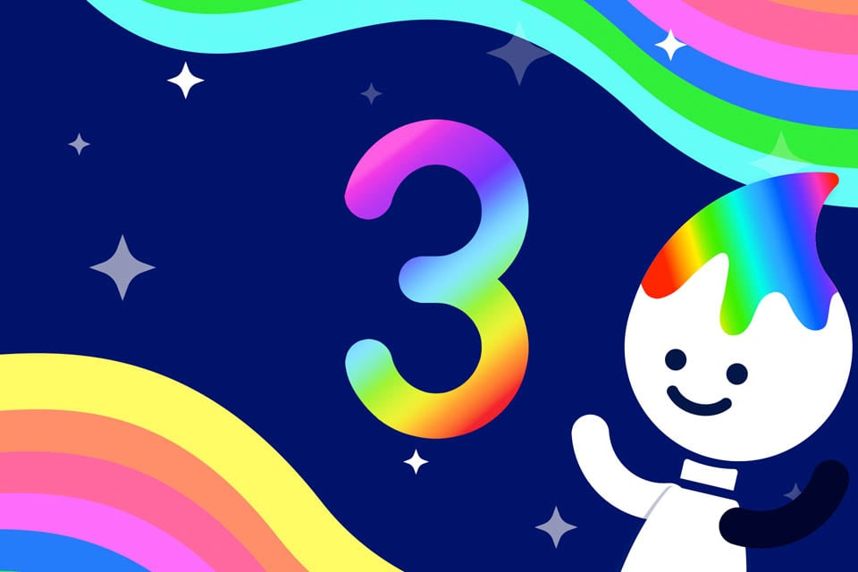 Rainbow Traceables: Number 3