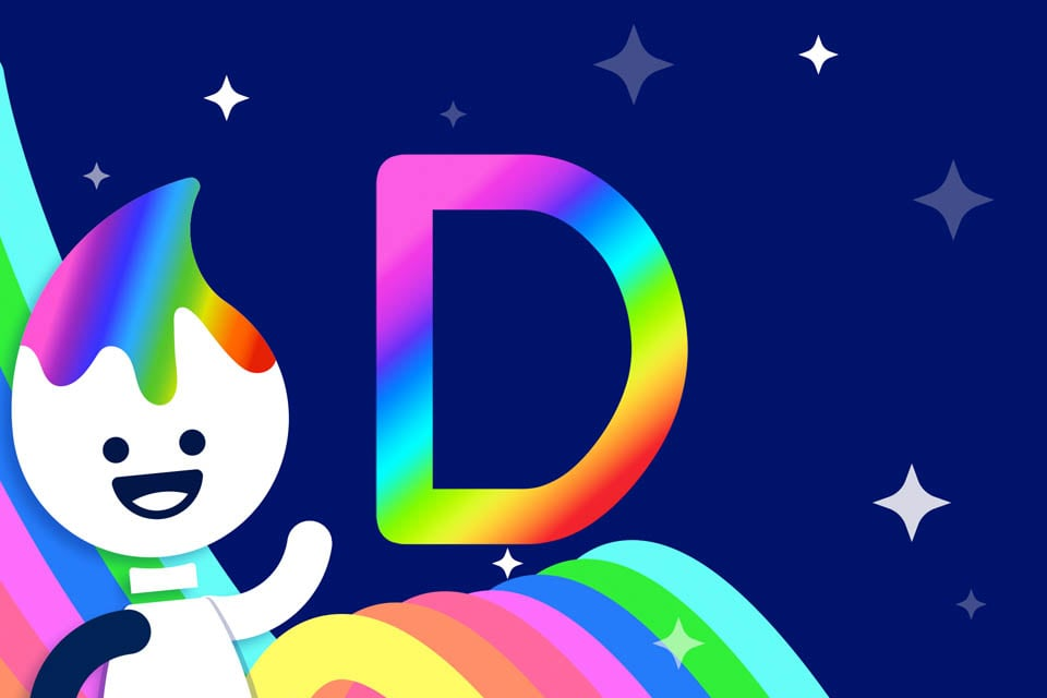 Rainbow Traceables: Letter D
