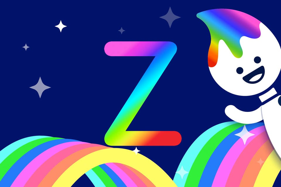 Rainbow Traceables: Letter Z