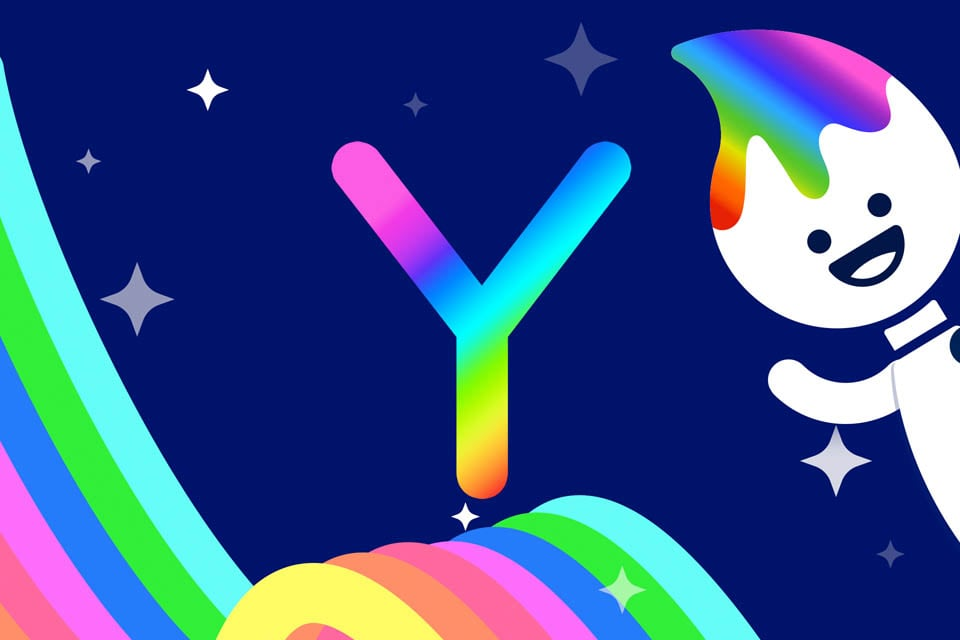 Rainbow Traceables: Letter Y
