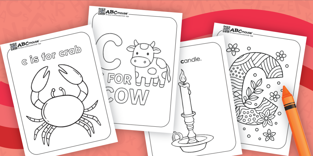 Free printable letter C coloring pages for Kids from ABCmouse.com.