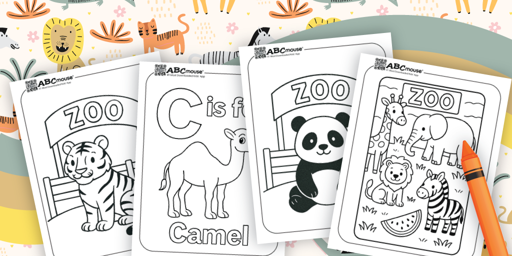 Free printable zoo coloring pages for kids from ABCmouse.com.
