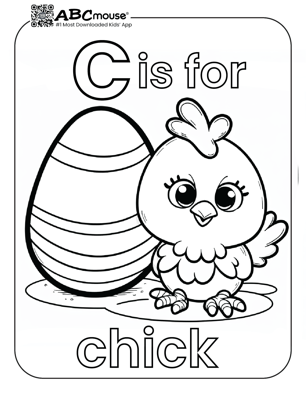 Free printable letter C coloring page for kids from ABCmouse.com.