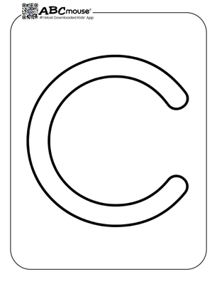 Free printable letter C coloring page for kids from ABCmouse.com.