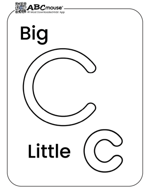 Free printable letter C coloring page for kids from ABCmouse.com.