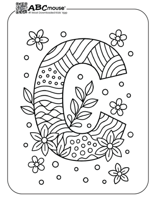 Free printable letter C coloring page for kids from ABCmouse.com.