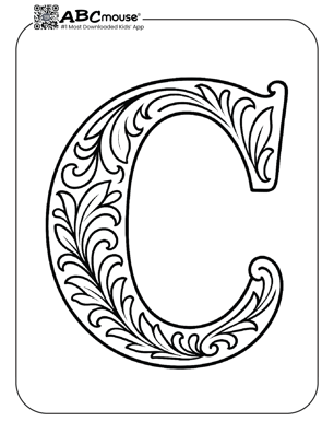 Free printable letter C coloring page for kids from ABCmouse.com.