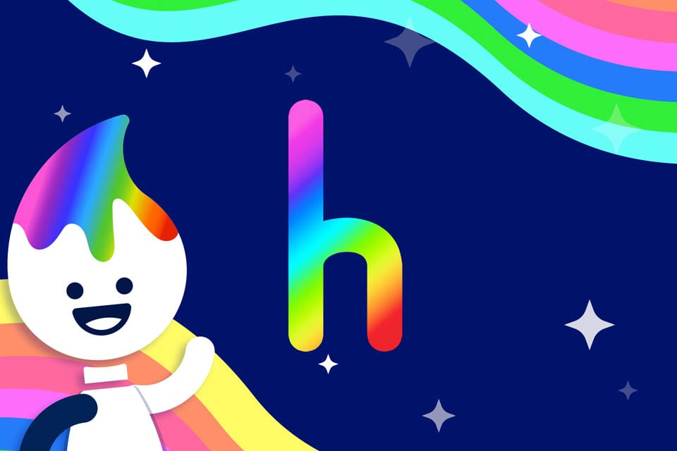 Rainbow Traceables: Letter h
