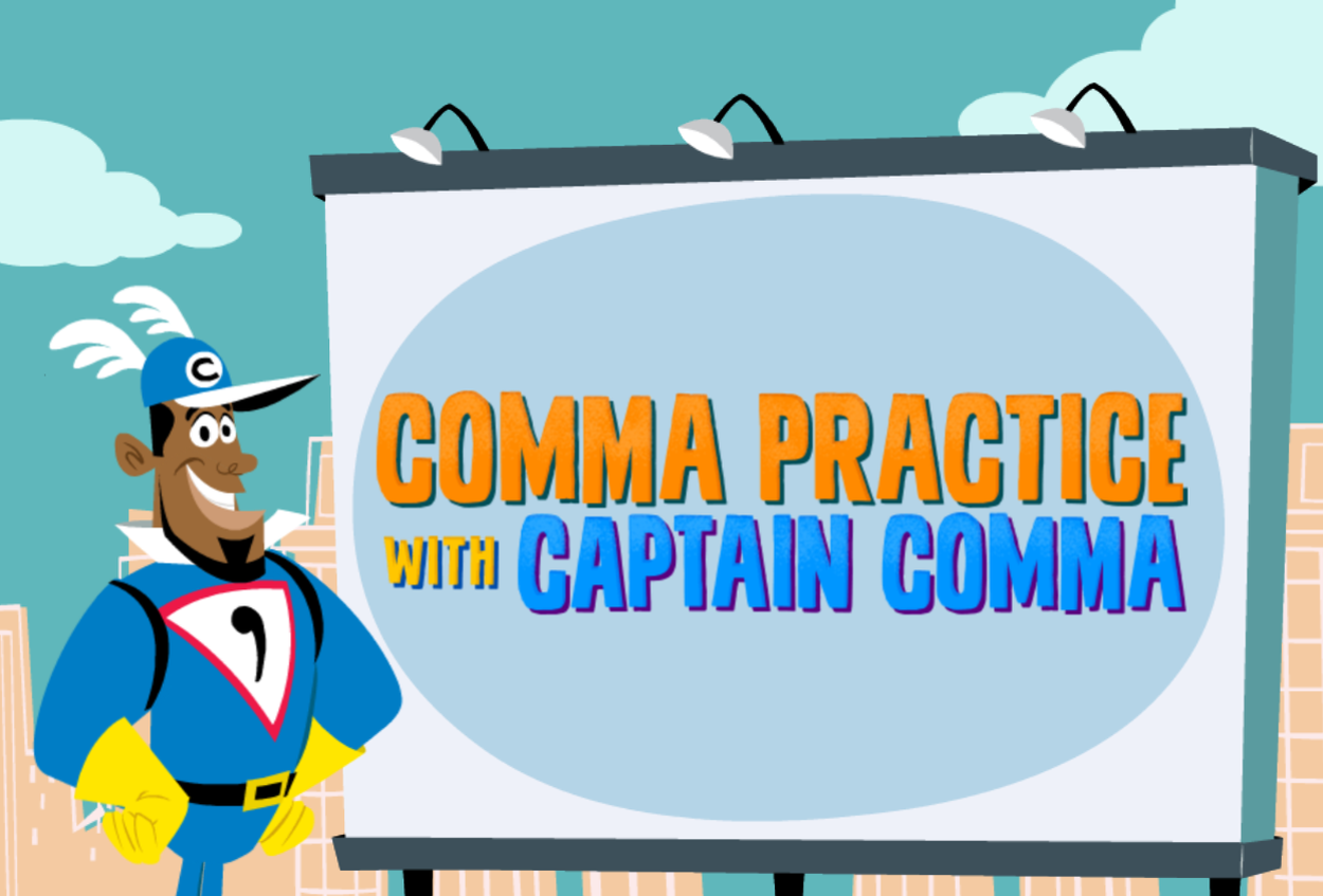 Comma Practice with Captain Comma