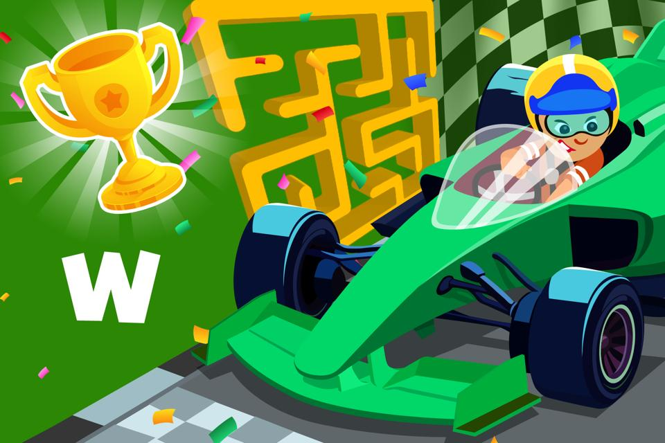 Letter w Race Maze