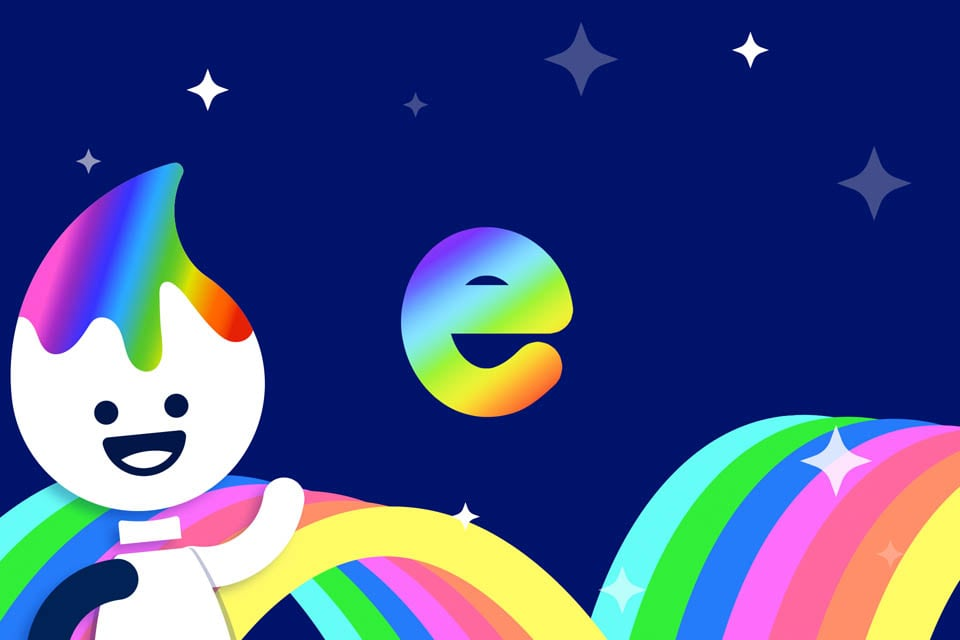 Rainbow Traceables: Letter e