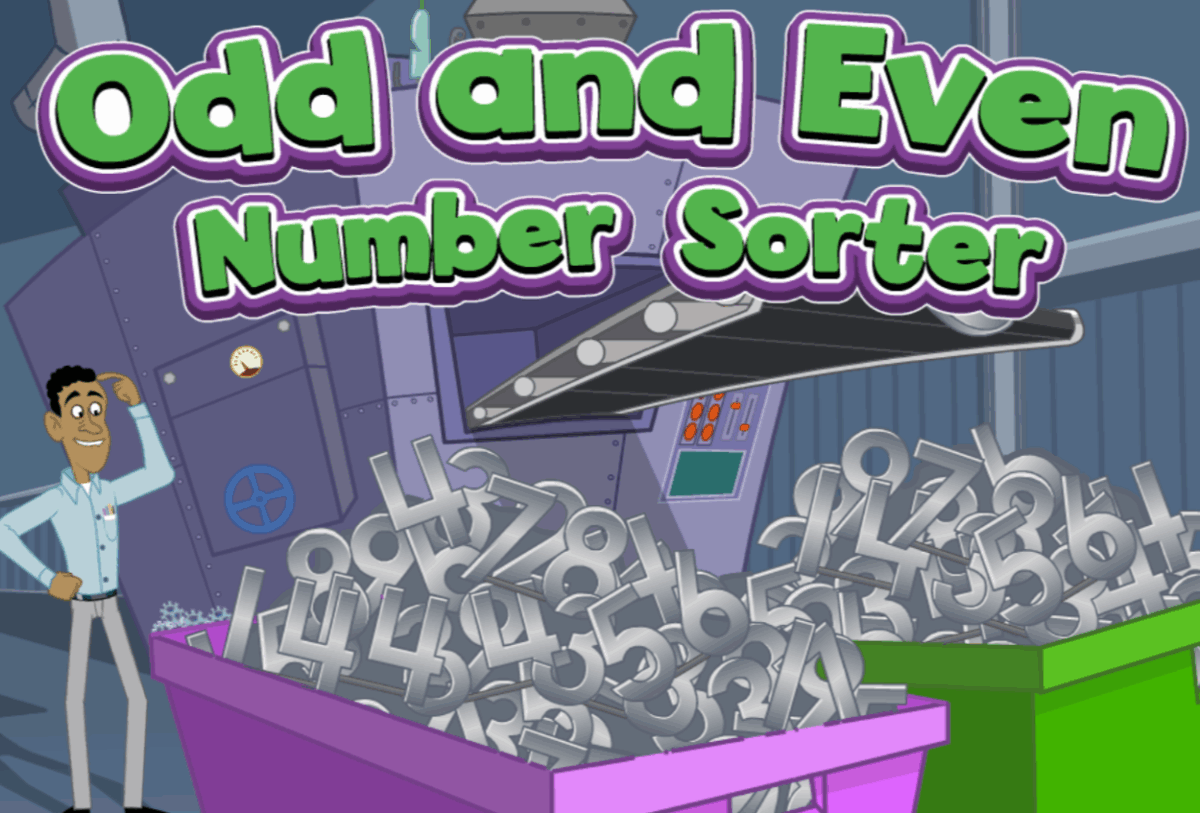 Fun odd and even number sorter game for kids from ABCmouse.com. 