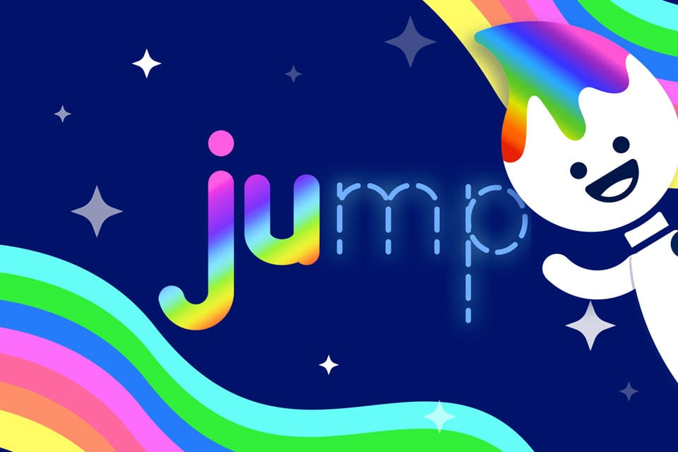 Rainbow Traceables: Sight Word “jump”