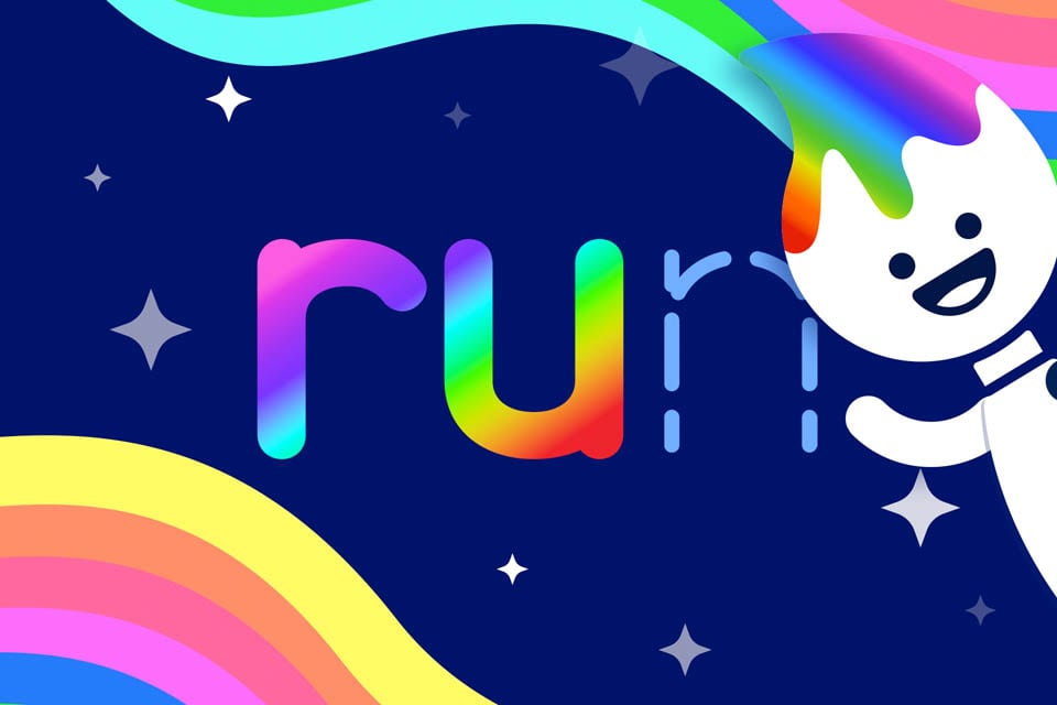 Rainbow Traceables: Sight Word “run”