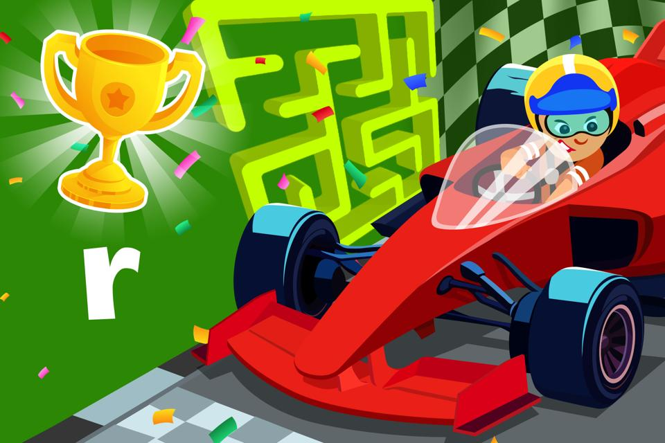Letter r Race Maze