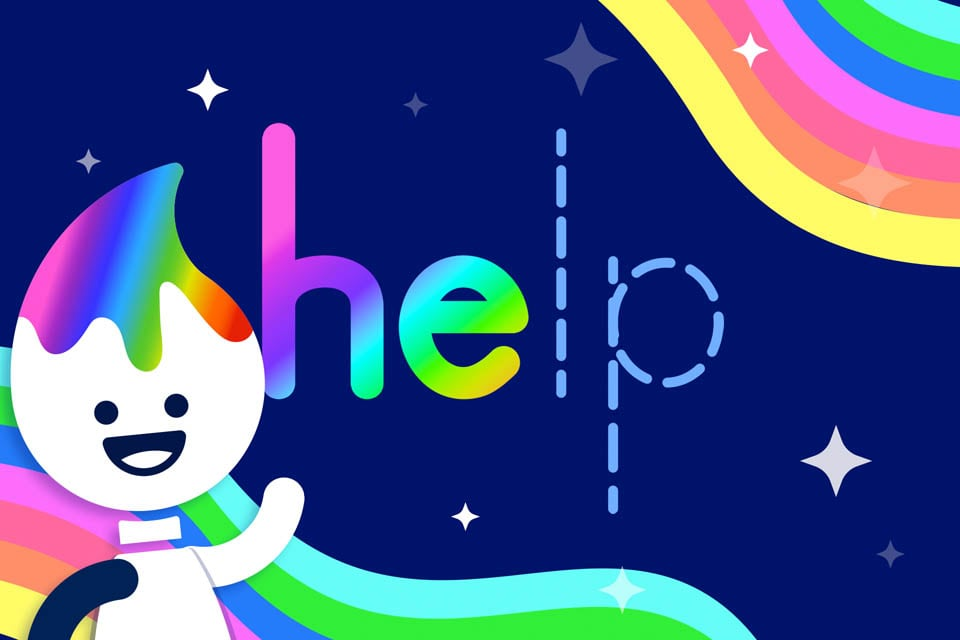 Rainbow Traceables: Sight Word “help”