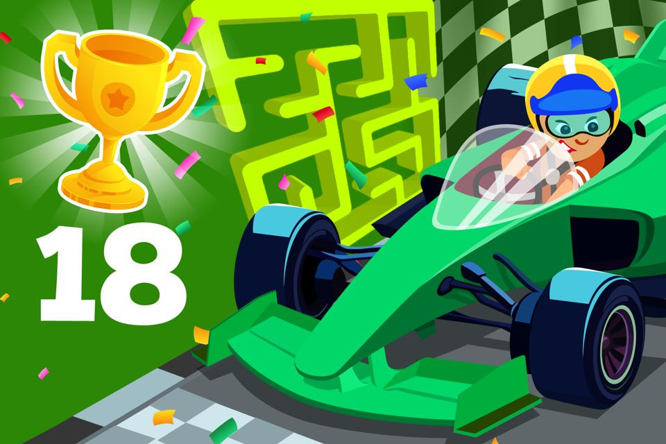 Number 18 Race Maze