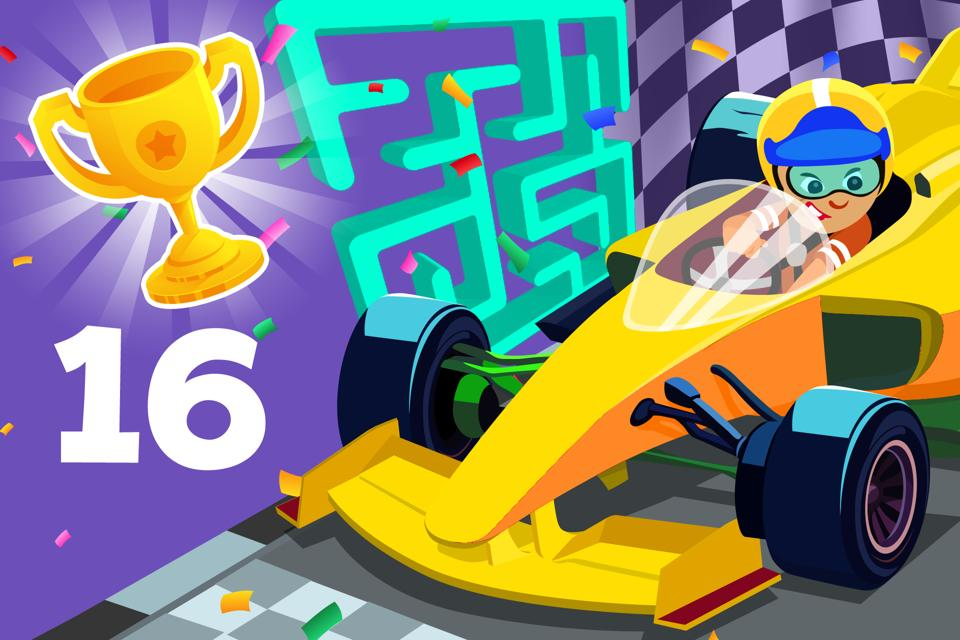 Number 16 Race Maze