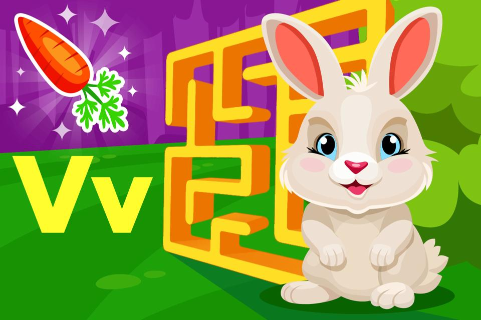 Letter Vv Bunny Hops Maze