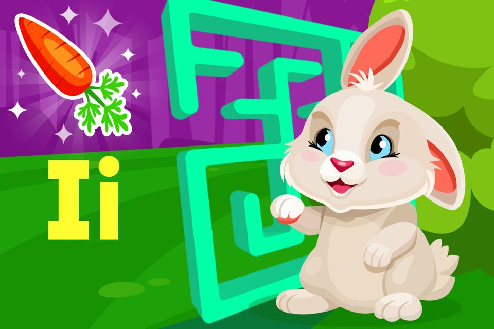 Fun free bunny themed letter i online maze game for kids to play from ABCmouse.com. 