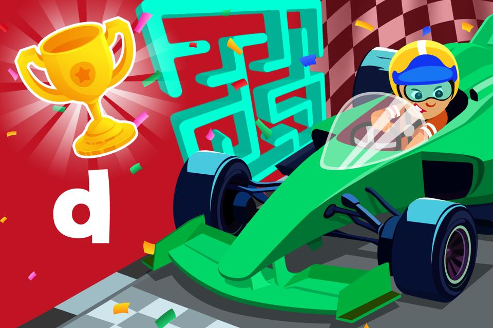 Letter d Race Maze