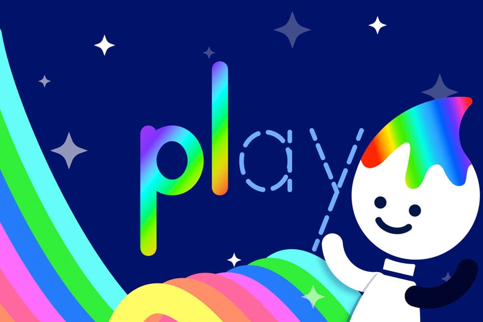 Rainbow Traceables: Sight Word “play”