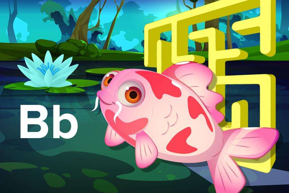 Letter Bb Koi Maze