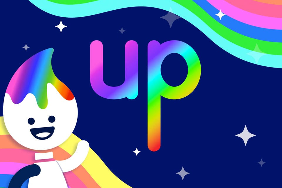 Rainbow Traceables: Sight Word “up”
