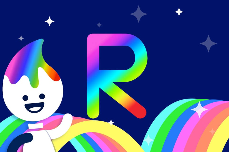 Rainbow Traceables: Letter R