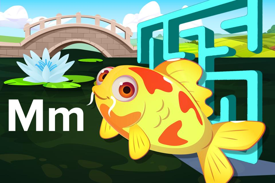 Letter Mm Koi Maze
