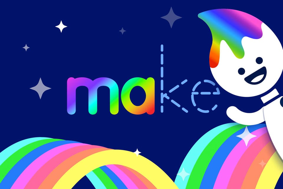 Rainbow Traceables: Sight Word “make”