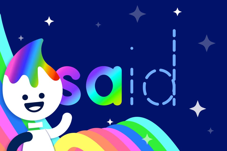 Rainbow Traceables: Sight Word “said”
