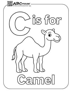 Free printable zoo animal coloring page for kids from ABCmouse.com.