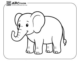 Free printable zoo animal coloring page for kids from ABCmouse.com.