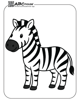 Free printable zoo animal coloring page for kids from ABCmouse.com.