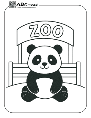Free printable zoo animal coloring page for kids from ABCmouse.com.